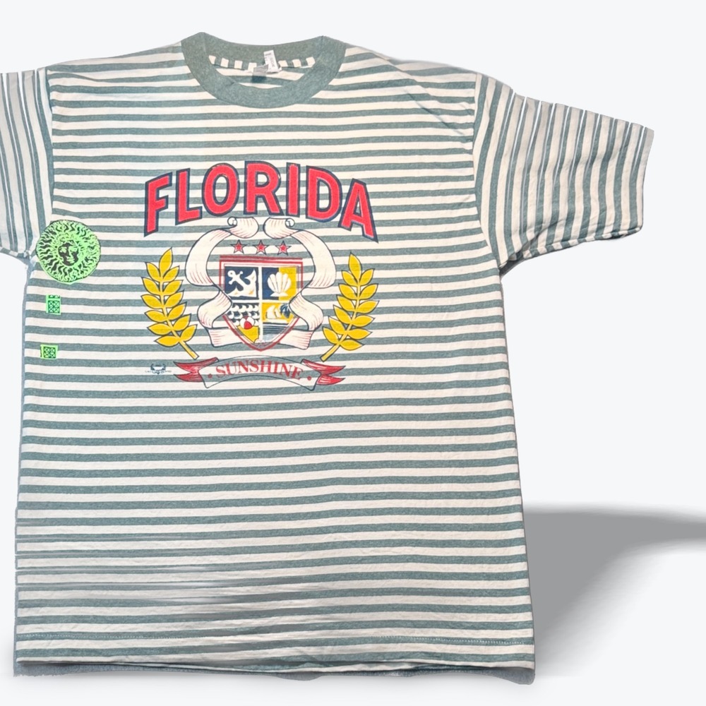Vintage 1992 Florida Sunshine T Shirt Single Stitch Tee Jays Puff Paint Large